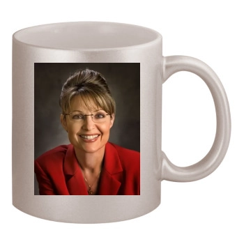 Sarah Palin 11oz Metallic Silver Mug