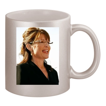 Sarah Palin 11oz Metallic Silver Mug