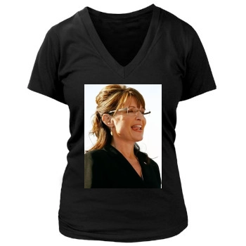 Sarah Palin Women's Deep V-Neck TShirt