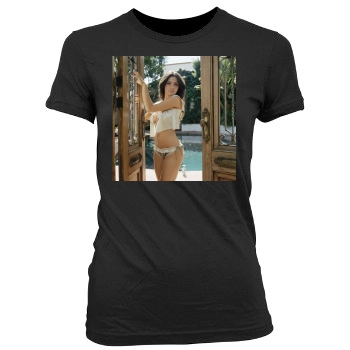 Sarah Shahi Women's Junior Cut Crewneck T-Shirt