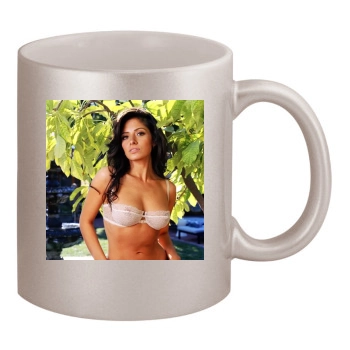 Sarah Shahi 11oz Metallic Silver Mug