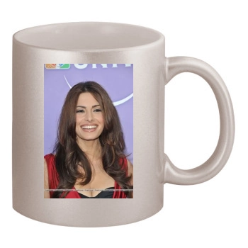 Sarah Shahi 11oz Metallic Silver Mug