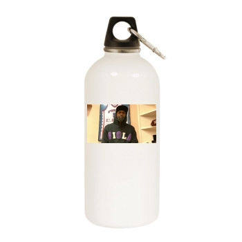 George Floyd White Water Bottle With Carabiner