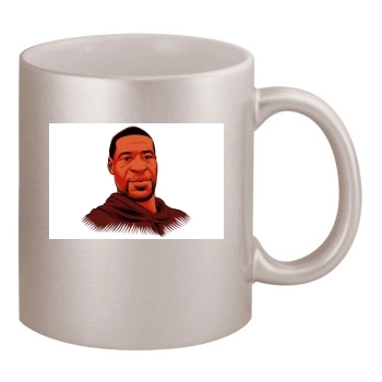 George Floyd 11oz Metallic Silver Mug