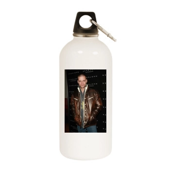 Shane West White Water Bottle With Carabiner