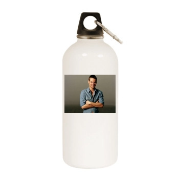 Shane West White Water Bottle With Carabiner