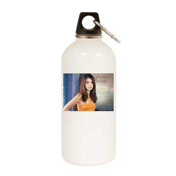 Shiri Appleby White Water Bottle With Carabiner