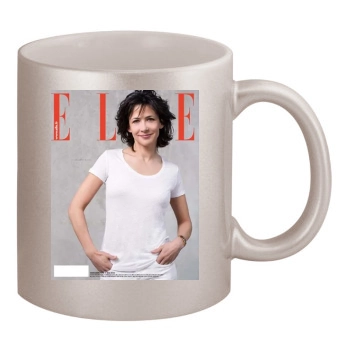 Sophie Marceau 11oz Metallic Silver Mug