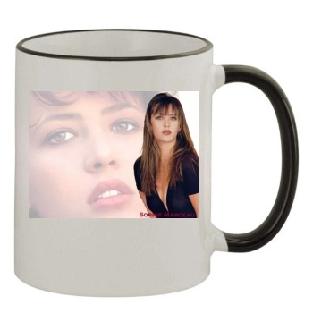 Sophie Marceau 11oz Colored Rim & Handle Mug