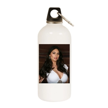 Tera Patrick White Water Bottle With Carabiner