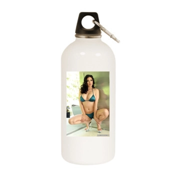 Tera Patrick White Water Bottle With Carabiner