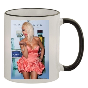 Tila Tequila 11oz Colored Rim & Handle Mug