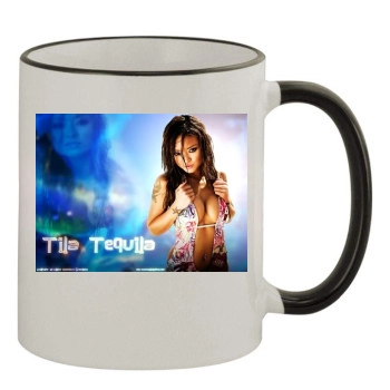 Tila Tequila 11oz Colored Rim & Handle Mug