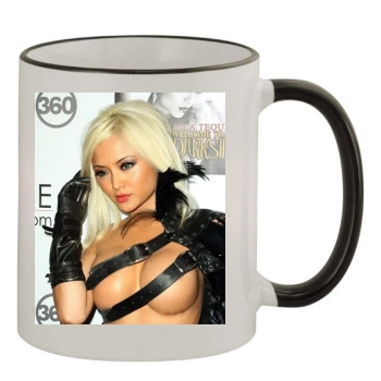 Tila Tequila 11oz Colored Rim & Handle Mug