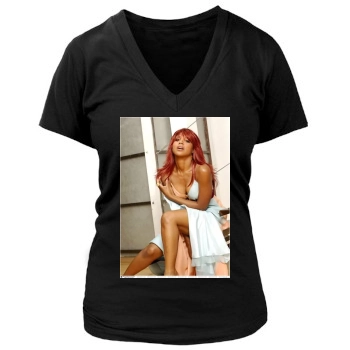 Toni Braxton Women's Deep V-Neck TShirt