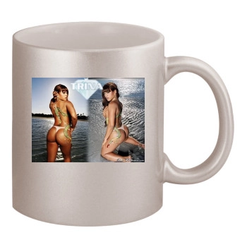 Trina 11oz Metallic Silver Mug