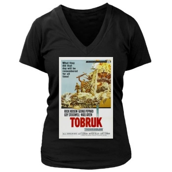 Tobruk (1967) Women's Deep V-Neck TShirt