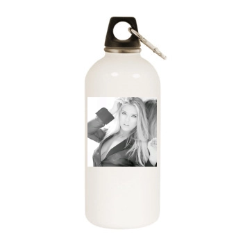 Anais Rizzo White Water Bottle With Carabiner