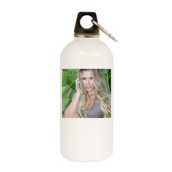 Anais Rizzo White Water Bottle With Carabiner