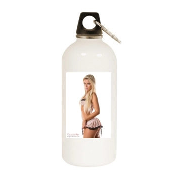 Anais Rizzo White Water Bottle With Carabiner