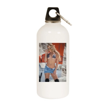 Anais Rizzo White Water Bottle With Carabiner