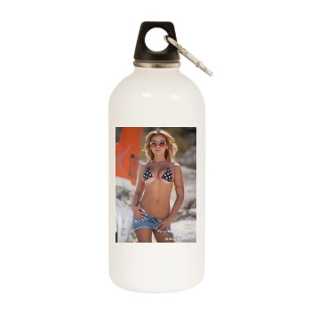 Anais Rizzo White Water Bottle With Carabiner