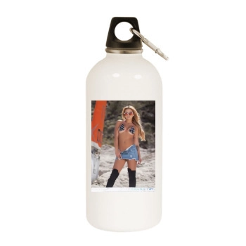 Anais Rizzo White Water Bottle With Carabiner