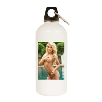 Anais Rizzo White Water Bottle With Carabiner