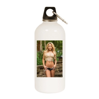 Anais Rizzo White Water Bottle With Carabiner