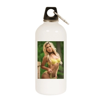 Anais Rizzo White Water Bottle With Carabiner