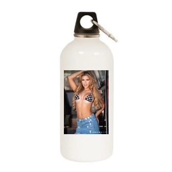 Anais Rizzo White Water Bottle With Carabiner