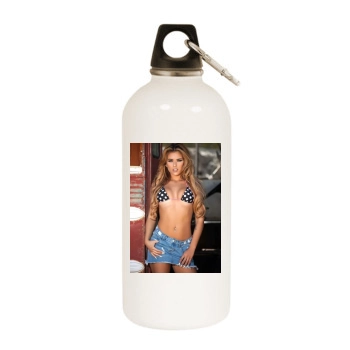 Anais Rizzo White Water Bottle With Carabiner