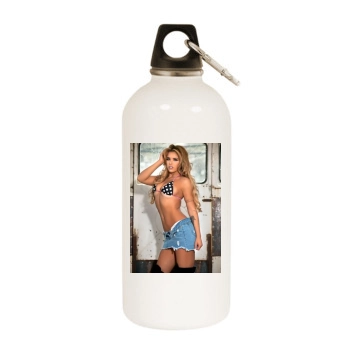 Anais Rizzo White Water Bottle With Carabiner