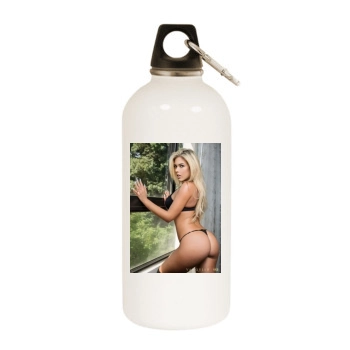 Anais Rizzo White Water Bottle With Carabiner