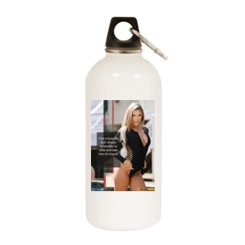 Anais Rizzo White Water Bottle With Carabiner