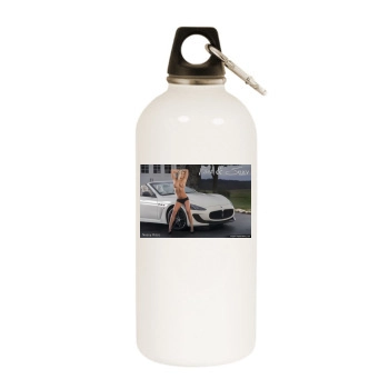 Anais Rizzo White Water Bottle With Carabiner