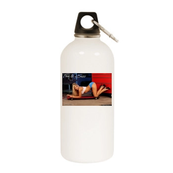 Anais Rizzo White Water Bottle With Carabiner