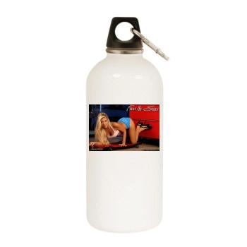 Anais Rizzo White Water Bottle With Carabiner