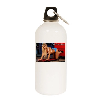 Anais Rizzo White Water Bottle With Carabiner