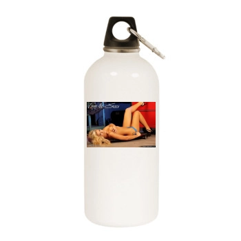 Anais Rizzo White Water Bottle With Carabiner