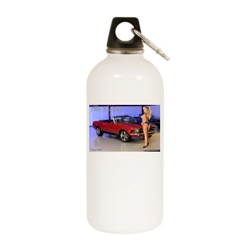 Anais Rizzo White Water Bottle With Carabiner