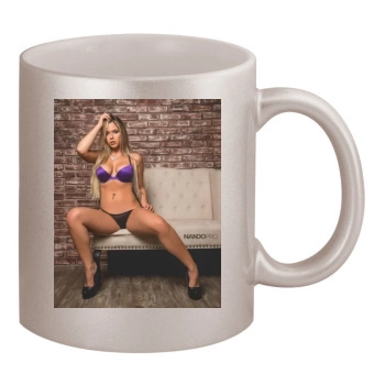 Anais Rizzo 11oz Metallic Silver Mug