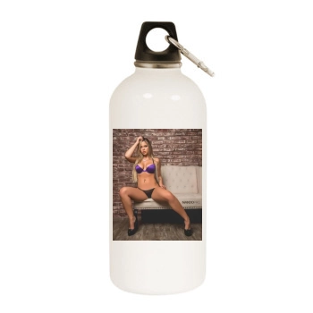 Anais Rizzo White Water Bottle With Carabiner