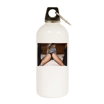 Anais Rizzo White Water Bottle With Carabiner