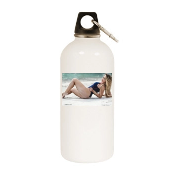 Anais Rizzo White Water Bottle With Carabiner