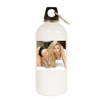 Anais Rizzo White Water Bottle With Carabiner