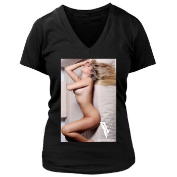 Anais Rizzo Women's Deep V-Neck TShirt