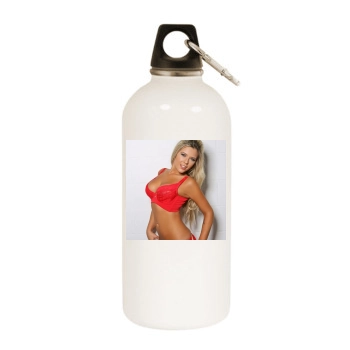 Anais Rizzo White Water Bottle With Carabiner