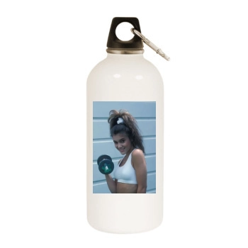 Alyssa Milano White Water Bottle With Carabiner