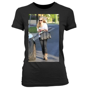 Amanda Seyfried Women's Junior Cut Crewneck T-Shirt